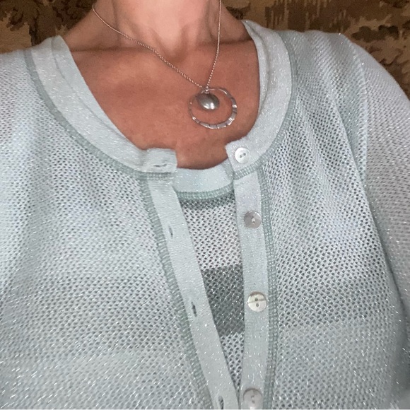 Shimmery tank and cardigan set - Picture 5 of 5